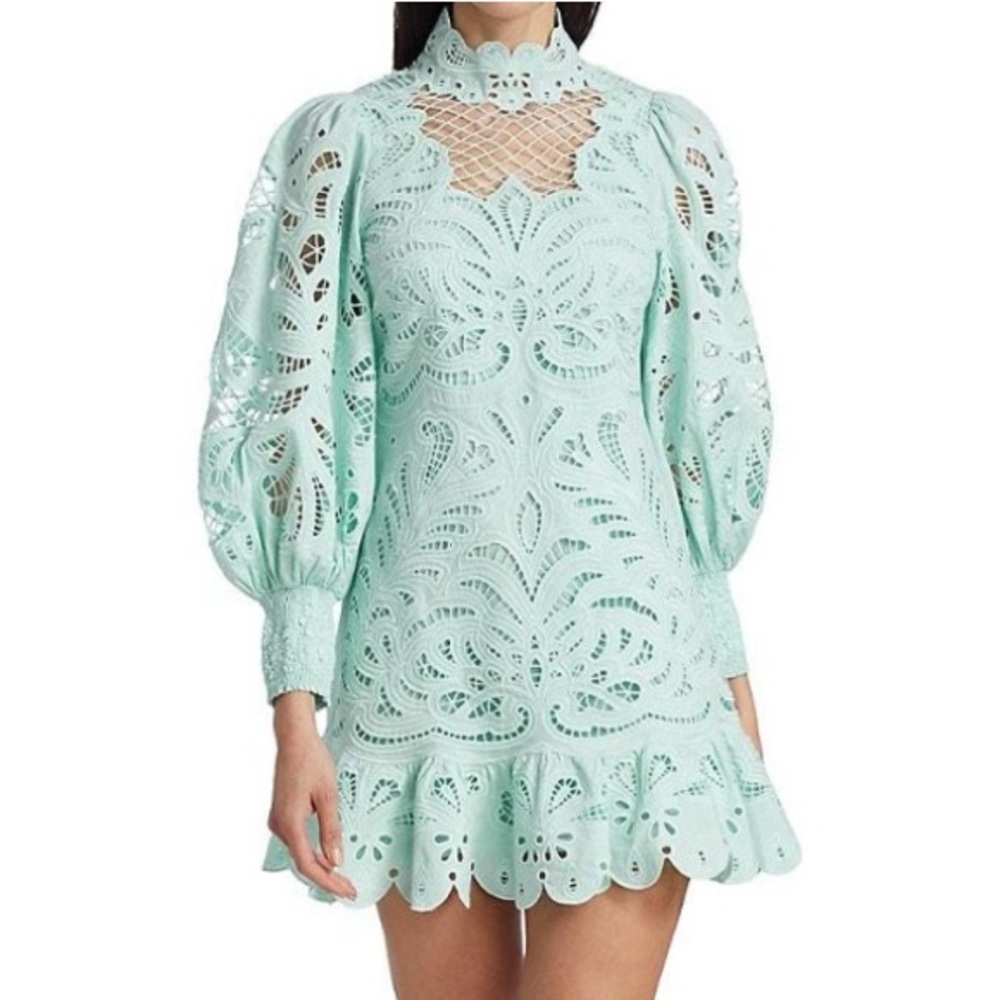 Brand New Alice & Olivia Yasmin Puff Sleeve Dress